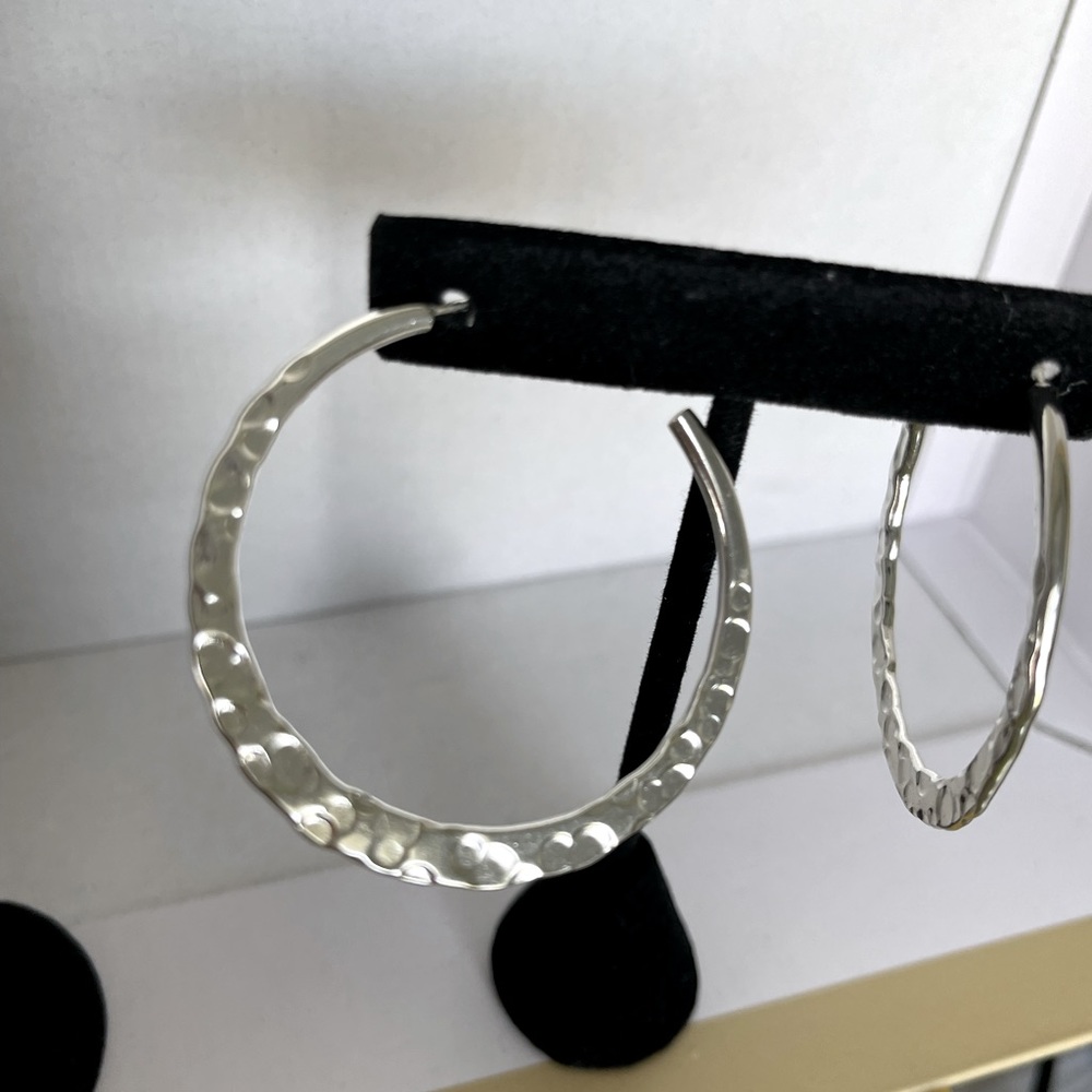Silver hoops